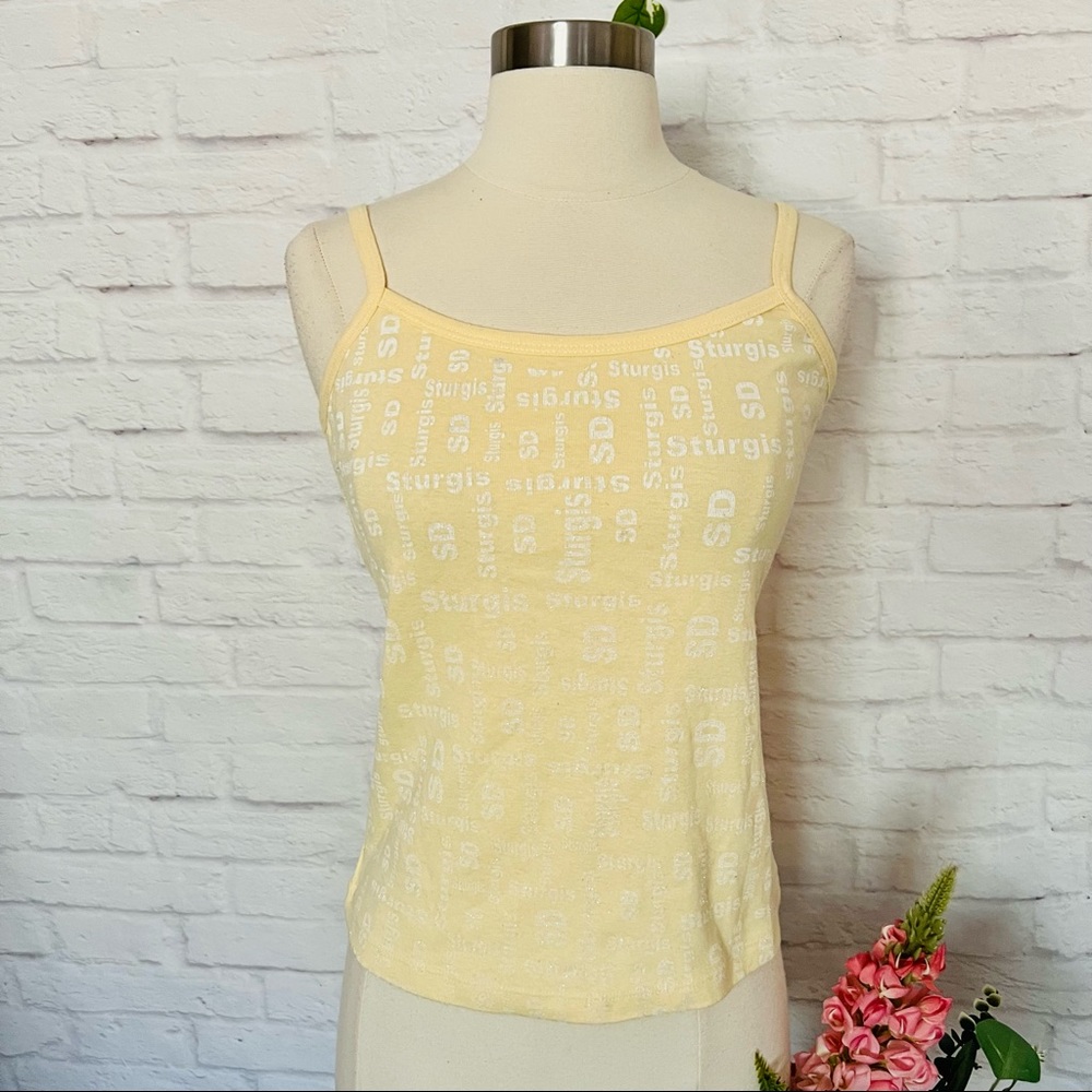Vintage Yellow Sturgis Tank
